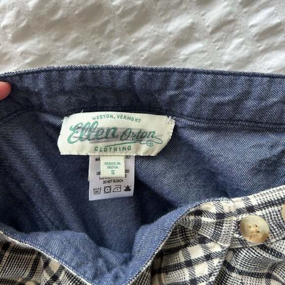 Ellen Orkin Vintage Plaid 100% Cotton Wrap Style Maxi Skirt - Picture 7 of 8